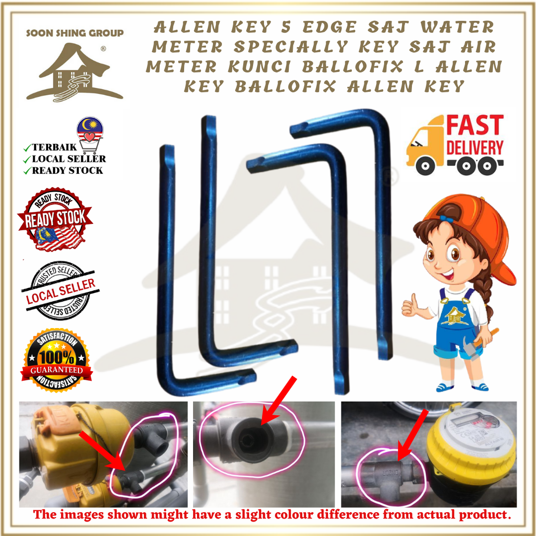 ALLEN KEY 5 EDGE SAJ WATER METER SPECIALLY KEY SAJ AIR METER KUNCI